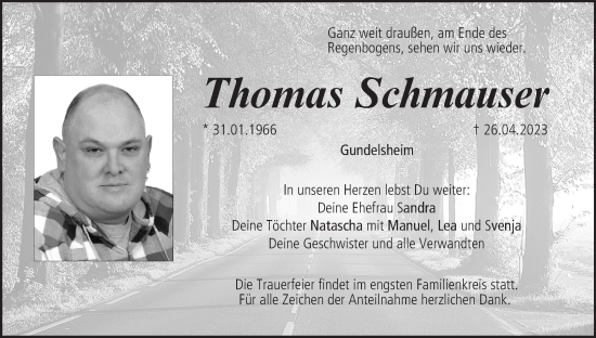 Anzeige von Thomas Schmauser von MGO
