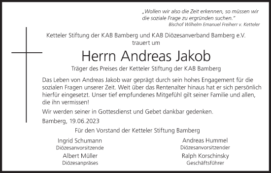 Anzeige von Andreas Jakob von MGO