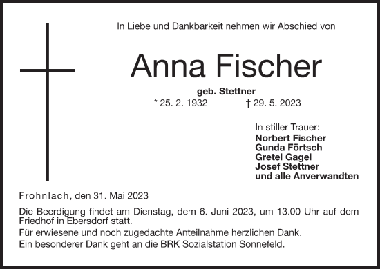 Anzeige von Anna Fischer von MGO