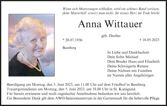 Anzeige von Anna Wittauer von MGO