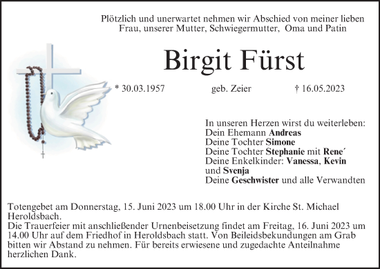 Anzeige von Birgit Fürst von MGO