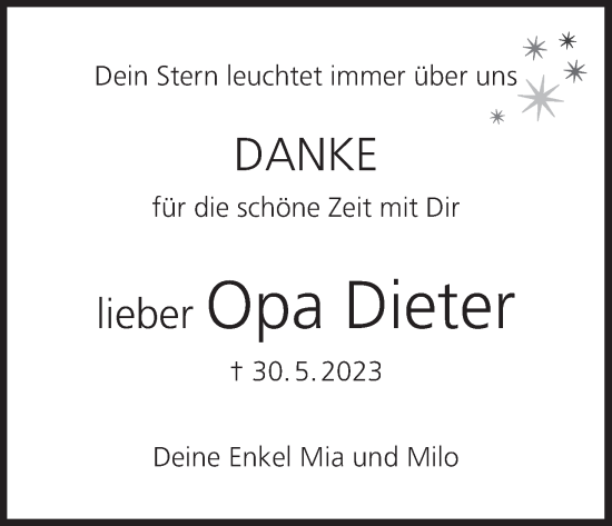 Anzeige von Dieter  von MGO