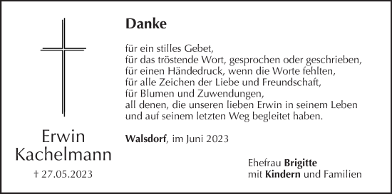 Anzeige von Erwin Kachelmann von MGO