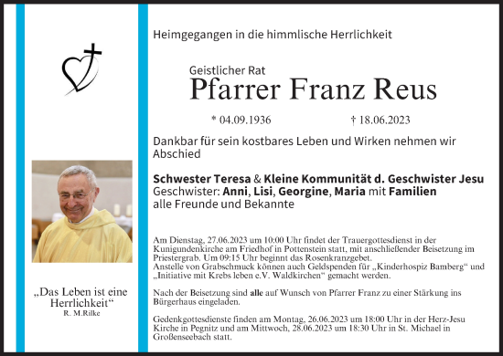 Anzeige von Franz Reus von MGO
