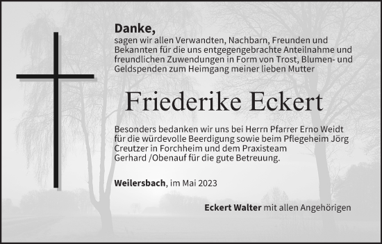 Anzeige von Friederike Eckert von MGO