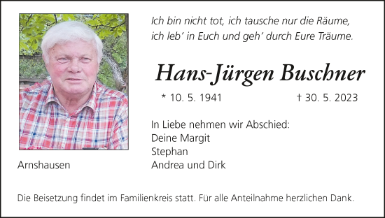 Anzeige von Hans-Jürgen Buschner von MGO