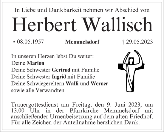 Anzeige von Herbert Wallisch von MGO