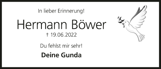 Anzeige von Hermann Böwer von MGO
