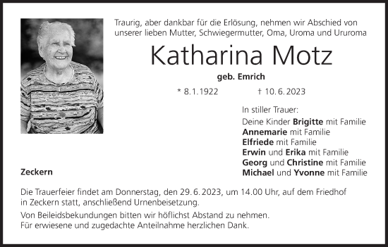 Anzeige von Katharina Motz von MGO