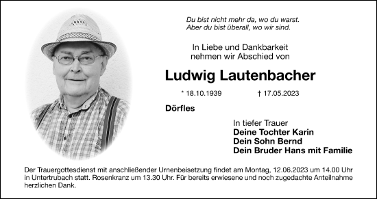 Anzeige von Ludwig Lautenbacher von MGO