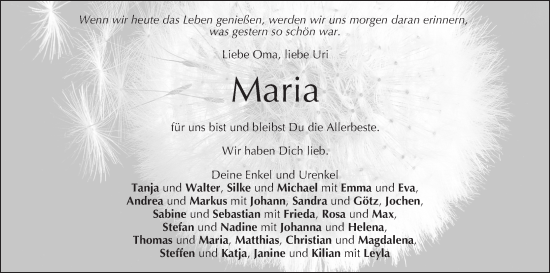 Anzeige von Maria Reuß von MGO