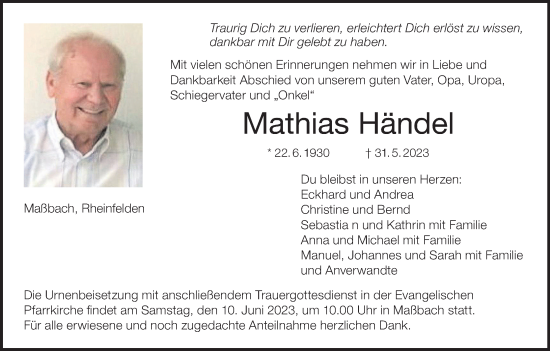 Anzeige von Mathias Händel von MGO