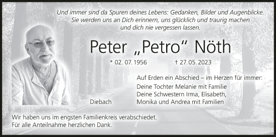 Anzeige von Peter Nöth von MGO