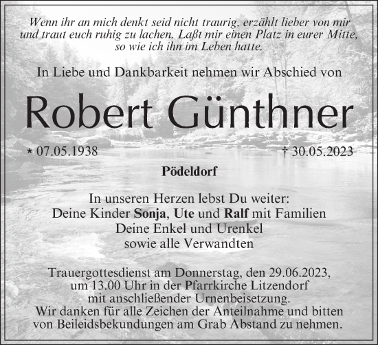 Anzeige von Robert Günthner von MGO