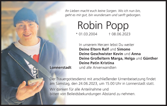 Anzeige von Robin Popp von MGO
