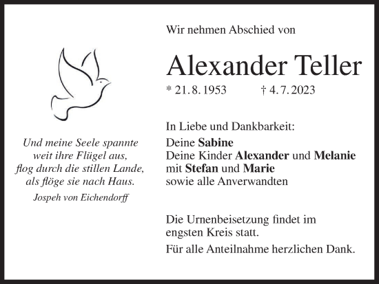 Anzeige von Alexander Teller von MGO