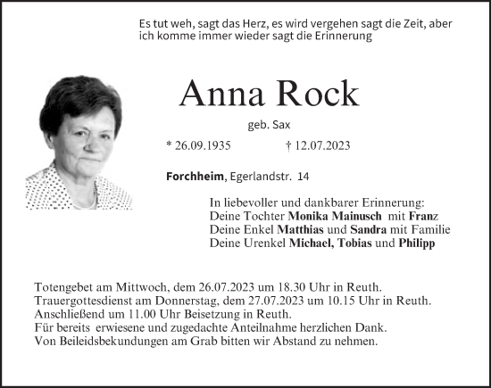 Anzeige von Anna Rock von MGO
