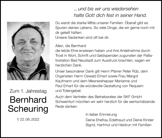 Anzeige von Bernhard Scheuring von MGO