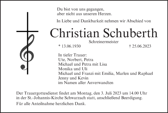 Anzeige von Christian Schuberth von MGO