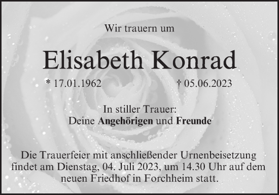 Anzeige von Elisabeth Konrad von MGO