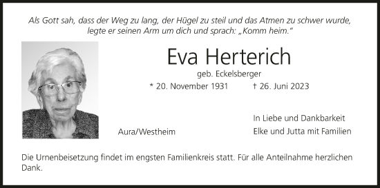 Anzeige von Eva Herterich von MGO