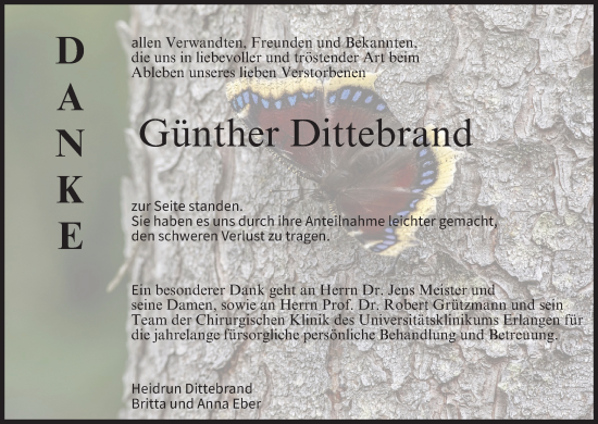 Anzeige von Günther Dittebrand von MGO