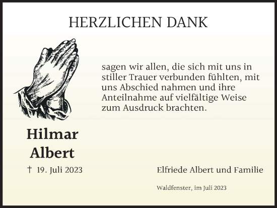 Anzeige von Hilmar Albert von MGO