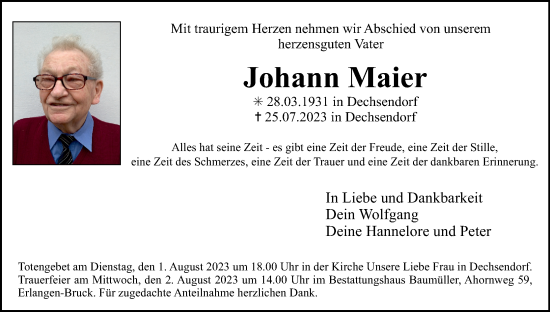 Anzeige von Johann Maier von MGO
