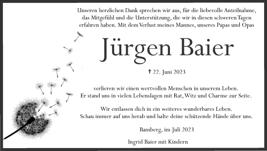 Anzeige von Jürgen Baier von MGO