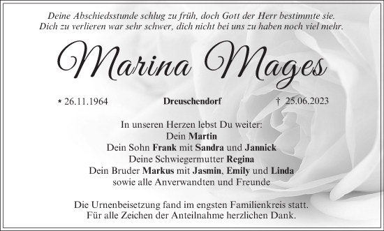 Anzeige von Marina Mages von MGO