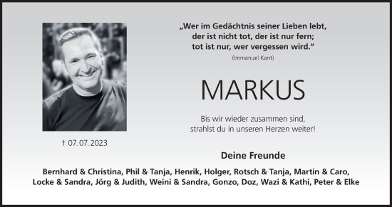Anzeige von Markus Strobel von MGO