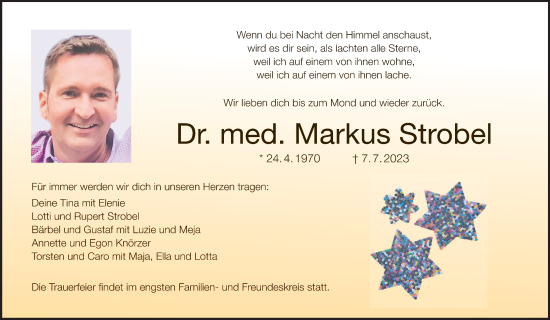 Anzeige von Markus Strobel von MGO
