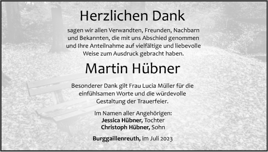 Anzeige von Martin Hübner von MGO
