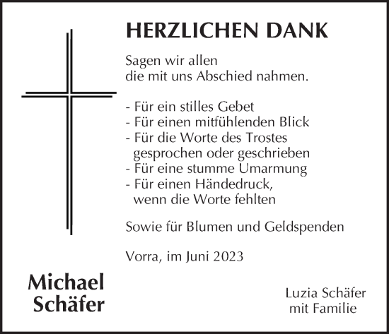 Anzeige von Michael Schäfer von MGO