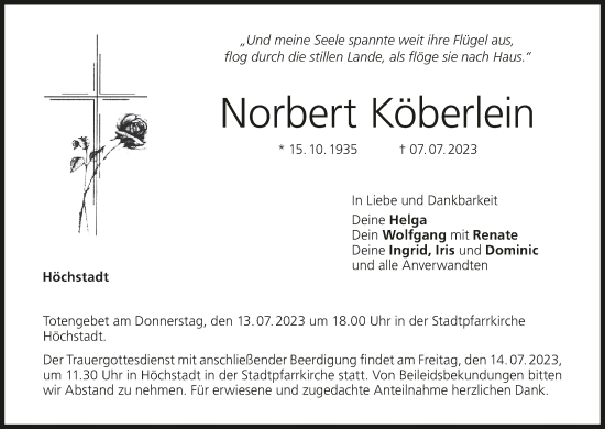Anzeige von Norbert Köberlein von MGO