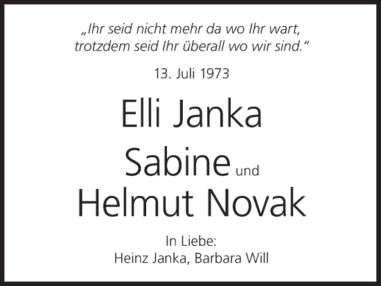 Anzeige von Sabine Novak von MGO