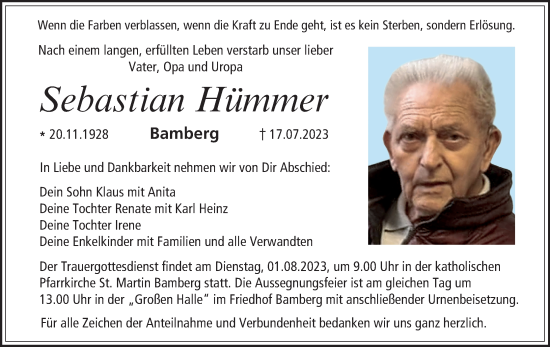 Anzeige von Sebastian Hümmer von MGO