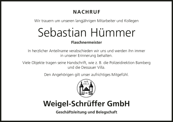Anzeige von Sebastian Hümmer von MGO