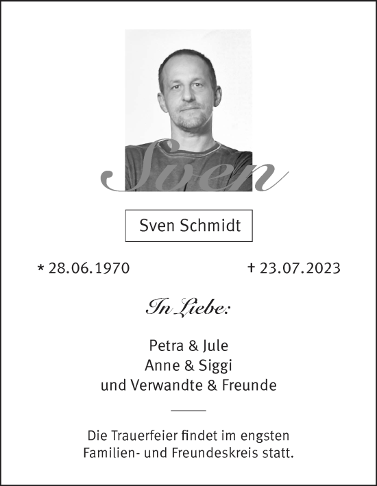 Anzeige von Sven Schmidt von MGO