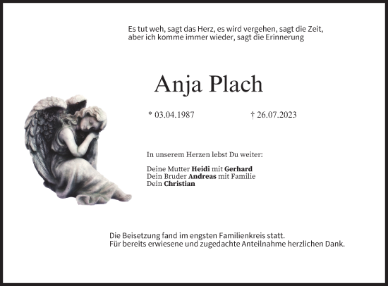 Anzeige von Anja Plach von MGO