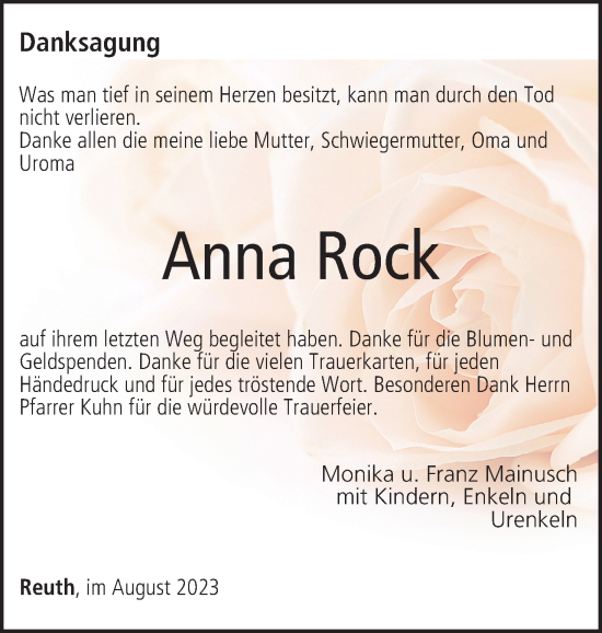 Anzeige von Anna Rock von MGO