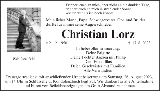Anzeige von Christian Lorz von MGO
