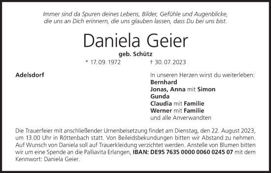 Anzeige von Daniela Geier von MGO