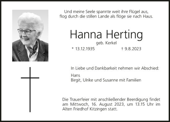 Anzeige von Hanna Herting von MGO