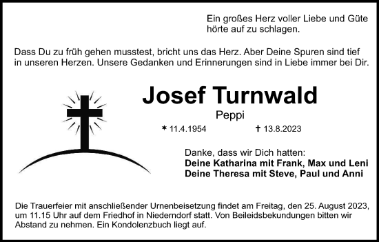 Anzeige von Josef Turnwald von MGO