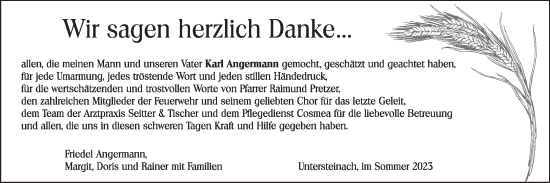 Anzeige von Karl Angermann von MGO