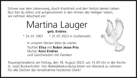 Anzeige von Martina Lauger von MGO
