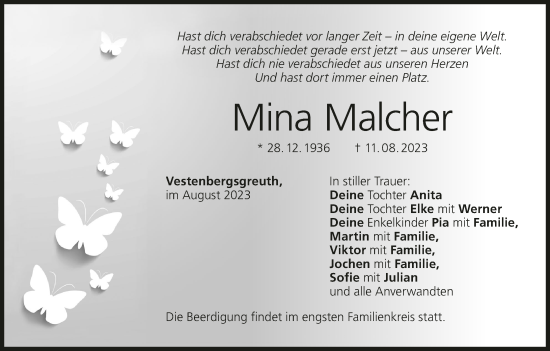 Anzeige von Mina Malcher von MGO