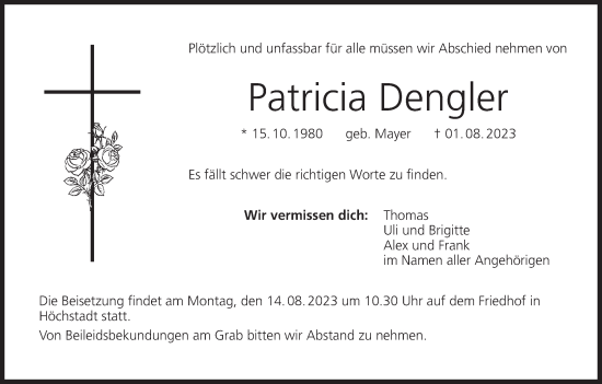 Anzeige von Patricia Dengler von MGO