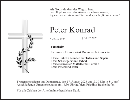 Anzeige von Peter Konrad von MGO